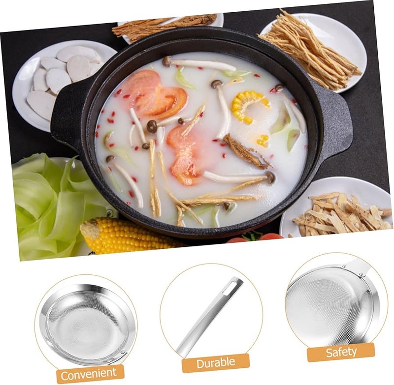 Stainless Steel Fat Skimmer Spoon Fine Mesh Oil Strainer Food Filter Scoop - Image 2